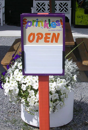 Sprinkles Open Sign